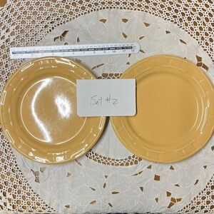Set of Yellow Dinner Plates